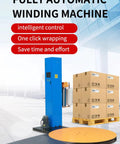 Heavy Duty Automatic Pallet Wrapping Machine With Wide Stretch Film Roll Wrapper, fully automatic with winding machine and boxes.
