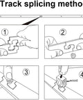 Instructional diagram for assembling Sliding Barn Door Kit For 5 To 13 Feet Heavy Carbon Steel Rail System With Matte Black Finish