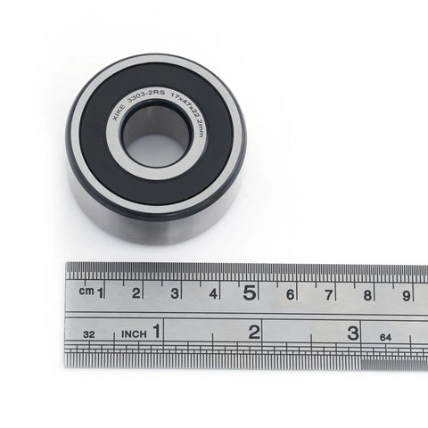 Shop Grade Sealed Double Row Angular Contact Ball Bearings 3303 2rs And 5303 2rs 17x47x22.2mm Chrome Steel Pair on ruler