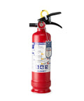 Heavy Duty Reliable Multi Purpose Dry Chemical Fire Extinguisher For Home And Office Class A B C Fully Charged showing instructions.
