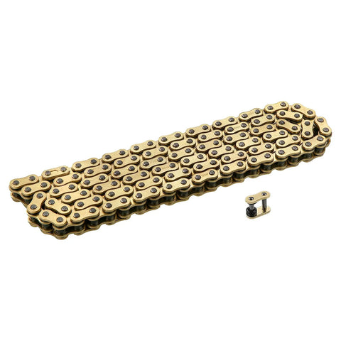 525 X Ring Motorcycle Chain 120 Links With Master Link 525H Heavy Duty Gold Drive Chain For Motorcycle Bicycle Go Kart Mini Trail Bike