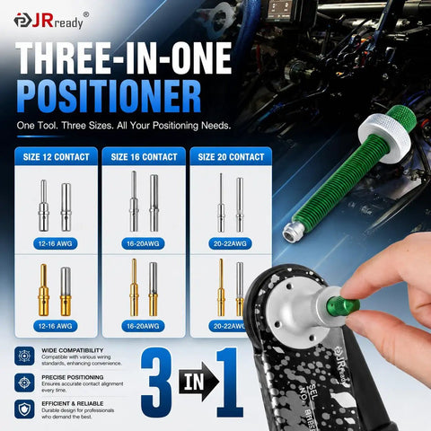 Three-in-one positioner with size 12, 16, 20 contacts for DT Automotive Connector Kit With 2 3 4 6 8 12 Pin Deutsch Plugs