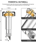 Front view of knife blade and drive housing for Maker 3/Maker; silver shaft with gold carbide gear and 12mm tip