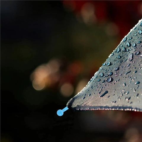 Super Easy Umbrella Repair Beads Kit with 40 Plastic Tail Tips And End Caps For Quick Folding Fix On Rain Or Sun Parasols For Snag Free Grip, blue plastic tip on umbrella rib end