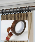 Hella Smooth Low Friction Drawer Slide Tape Two Rolls Half Inch By Thirty Three Feet No Squeak Adhesive Padding on brown curtain.