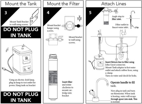 Installation guide for Velosah 9 Inch One Handle Hot Water Dispenser Faucet With Gooseneck Spout Satin Nickel Finish Instant Hot Water