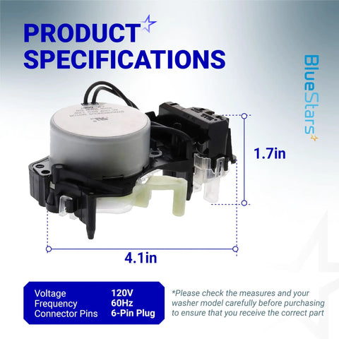 Product specifications of Washer Shift Actuator Replacement For Whirlpool Kenmore Washing Machines 49tyz-e120a1 W10913953