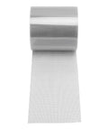 Front view of Transparent Window Screen Repair Tape 80mm By 9.15m Self Adhesive Fiberglass Mesh Patch Quick Fix for multiple uses, grey.