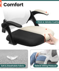 Ergonomic Office And Gaming Chair With Lumbar Support And Breathable Mesh Back Adjustable Height Swivel Rolling Wheels Flip Up Arms