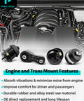 Bulletproof Engine Motor Mount Kit For Chevy Traverse Buick Enclave Gmc Acadia Pontiac Outlook 36 Liter V6 Automatic 2009 Thru 2017 Front and rear assembly components.