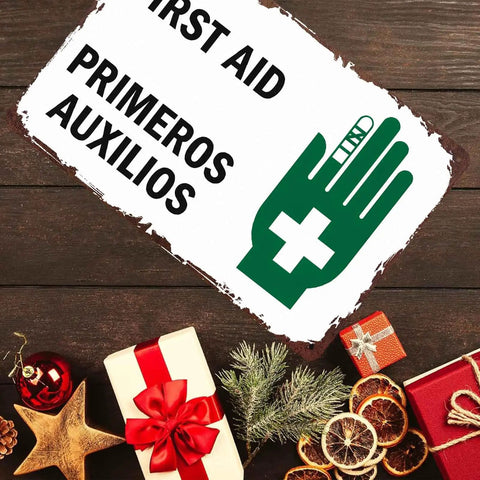 Rugged Aluminum First Aid Safety Sign 8 By 12 Inch for Hospital Clinic Office School Factory Warehouse and Laboratory Wall Decor Built to Last Waterproof Rust Resistant Easy Mount