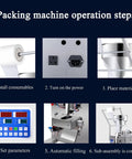 Heavy Duty Automatic Liquid Filling Machine Spot On Precision Pump No Drip Nozzle operational steps and controls overview.