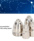 Heavy Duty 50 Piece Plasma Cutting Torch Consumable Kit With Copper Nozzles And Electrodes, includes copper nozzles for precision cutting.
