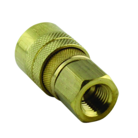 Durable One Quarter Inch FNPT M Style Coupler Kwik-Change for High Air Flow No Bull Interchangeable with All Brands 40 CFM Brass Made in USA