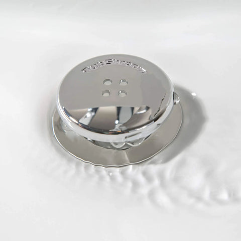 Chrome Tub Drain Hair Catcher 2 Pack For 1.5 To 1.75 Inch Tub And Shower Drains Quick Install Clog Shield That Traps Hair Without Slowing