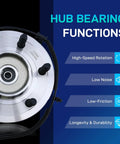 Front Wheel Bearing And Hub Assembly For 2011-2014 F-150 Expedition Navigator 6 Lug 4WD With ABS Replacement Part 515142