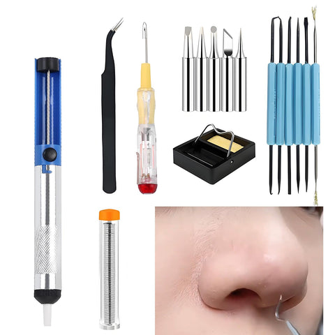 8 Piece Welding Set With Ergonomic Handles For Jewelry Making And Model Building Soldering Iron Temperature Control Equipment Pro Grade Crafting Kit With Tools Displayed