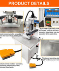 Heavy-Duty Pneumatic Hinge Boring And Drilling Machine with adjustable depth and control panel for woodworking.