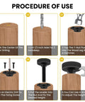 Procedure for installing Adjustable Leveling Feet Set 4 Pack Three Eighths Inch 16 Threaded Heavy Duty Beefy Leg Levelers