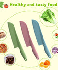 Three 11 Inch Plastic Lettuce Knives With Serrated Blade To Keep Greens Kickin Fresh And Block Browning, Nonstick Safe for various foods.