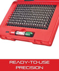 High Precision Steel Pin Gauge Set With Rugged Protective Case For Deep Bore Gaging And Hole Size Check.061 To.250 Inch Range, 190 Gages
