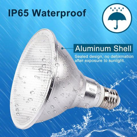Multicolor RGB LED Par38 Flood Light Bulbs Outdoor Waterproof 1800LM 30W Equals 90W With Remote Dimmable IP65