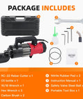NAYAMOL 1400W Hydraulic Rebar Cutter Fast 2-3s Cutting Speed Portable Rebar Shear Machine with accessories in toolbox.