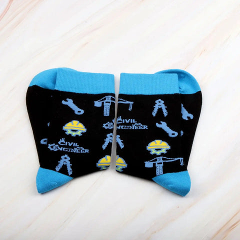 Two Pairs Civil Engineer Socks For Men And Women A Dope Gift For Civil Engineering Fans Graduation Or Office Wear