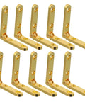 Beefed Up Heavy Duty Zinc Alloy 90 Degree Box Hinges 10 Pack for Jewelry Boxes Chests Cabinets and Doors
