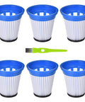 Six Pack HEPA Replacement Filters For DS1030 DS1020 Stick Vacuum Cleaners Easy Install Snap In Fit 520280 Superior Filtration with brush