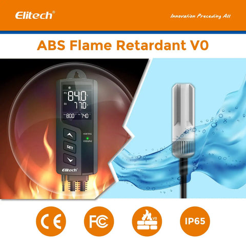 STC1000 Temperature And Humidity Controller No WiFi Thermostat with digital display and sensor, flame-retardant design