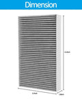 F1 Carbon Allergen Reduction HEPA Replacement Filter dimensions for Filtrete C01 T02 Room Air Purifier, size 12.2x6.7x1.8 inches