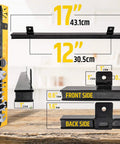 17 Inch Beefy Magnetic Tool Holder Upgraded Version With Ultra Strong Magnets To Hold Heavy Tools Across The Full Length Space Saving Magnetic Bar Tool Organizer Rack Strip dimensions and angles