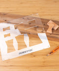 Solid Brass Inlay Kit For Routers With Butterfly Template And Bowtie 7 In 1 Dope Precision Routing Set template on wood surface