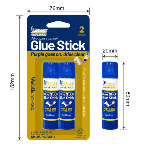 Purple Glue Sticks 6g Each Two Pack For School Office Home Craft Projects Purple Goes On Dries Clear All Purpose Adhesive