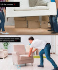 Demonstration of 8 Pack Self Adhesive Furniture Glides 19mm Chair Leg Sliders Floor Protectors in use for easy furniture movement.