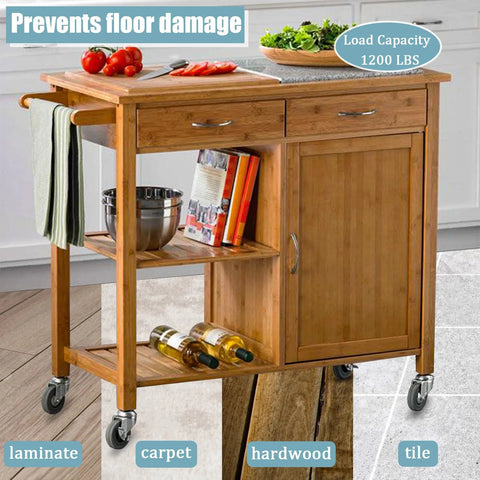 Wooden kitchen cart on Four Inch Prep Table Casters Set Of Four Heavy Duty Expanding Stem Wheel Casters With Brakes for prep tables