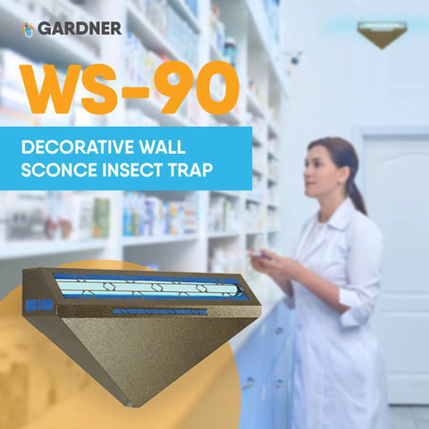 WS 90 Indoor Fly Trap With Blue Light For Restaurants And Healthcare Facilities, Plug In Bug Light in a medical setting