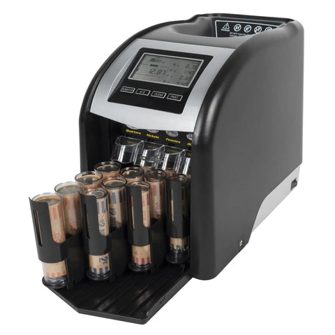 4 Row Electric Coin Counter And Sorter With No Fuss Auto Row Advancement And Anti Jam Technology And Digital Counting Display