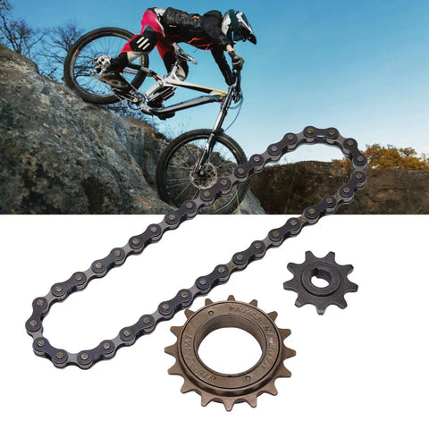 Beefy Mountain Bike Chain Kit With 16 Tooth Sprocket 9 Tooth Gear And 38 Link Chain For Simple Bike Modifications And Conversions