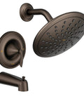 Oil Rubbed Bronze Tub And Shower Faucet Trim With Eco Performance Rainshower, MPACT Compatible, Valve Required For Posi Temp Valves 2510 2520 2570 2590, Model T2233EPORB