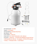 Pneumatic Transmission Fluid Pump 8 L Oil Fluid Extractor And ATF Refill Dispenser With 15 Adapters, HDPE Tank, Hoses Shown
