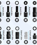 Solid As A Rock Half Inch Drive EV Hybrid Socket Kit For Tesla And Mainstream Electric Cars With Battery Disassembly Tools AC Compressor Wrenches Pro Chrome Gear Ready To Roll, showing ten chrome vanadium sockets and sizes.