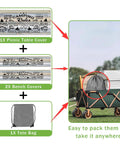 Outdoor 3 Piece Picnic Table Cover Set With Bench Covers For 6ft Tables Waterproof Windproof Elastic Edges Wrinkle Free Pack