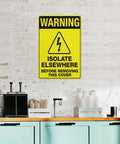 Heavy Duty 8x12 Workshop Safety Sign For Industrial Equipment Maintenance Zone Outdoor Wall Mount Plaque on brick wall