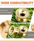 Beefy Metal Eyelets Kit For Universal Grass Trimmer Heads 5 Pack Sleeve Eyelets Replacement Parts For Lawn Care Garden Maintenance And Yard Work Fits Most Brands brass eyelets on grass
