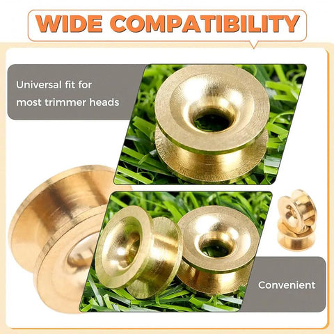 Beefy Metal Eyelets Kit For Universal Grass Trimmer Heads 5 Pack Sleeve Eyelets Replacement Parts For Lawn Care Garden Maintenance And Yard Work Fits Most Brands brass eyelets on grass