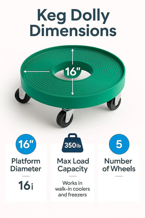 Tough As Nails Steel Keg Dolly With Swivel Casters For Commercial Bars And Breweries Featuring Smooth Rolling Non Marking Wheels And Secure Round Base For Hassle Free Beer Gear Hauling