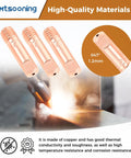 Premium 29 Pc Mig Welder Consumable Set Featuring Contact Tips Gun Nozzles Diffusers For Mb15 Torch showing .047" tips, copper material, and high conductivity.