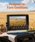 1080P Wired Backup Camera System For Tractors And Heavy Duty Farm Trucks 7 Inch HD Monitor in agricultural vehicle cab